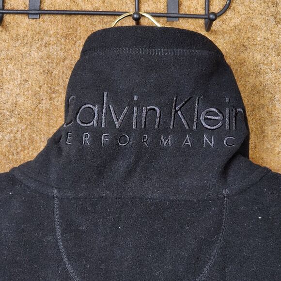 NWT Calvin Klein Performance Women Fleece Jacket Full Goldtone Zip High-Neck 1X - Picture 10 of 13
